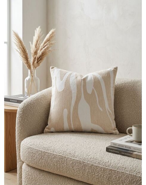 Coussin Jacq Madini beige lin - 30x50cm