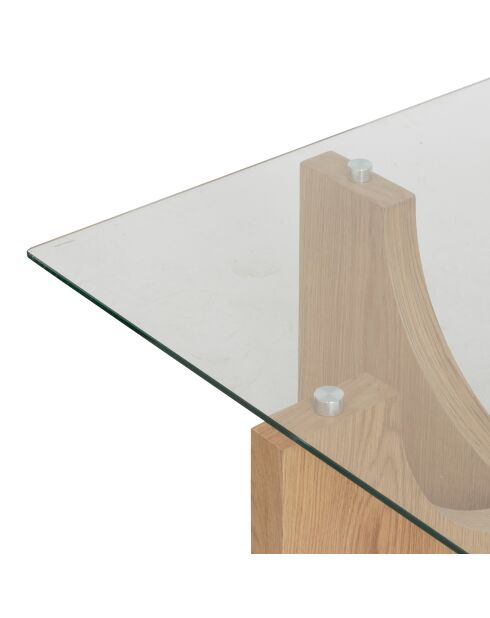 Table basse en verre Etini miel - L.85 x l.85 x H.45 cm
