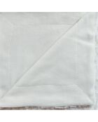 Plaid bianco in pelliccia riccia - 180x230cm