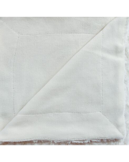 Plaid bianco in pelliccia riccia - 180x230cm