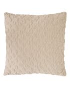 Coussin en chenille Nova beige lin - 40x40cm