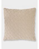 Coussin en chenille Nova beige lin - 40x40cm