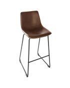 Lot de 2 Tabourets de bar Lois marron - H. 76cm
