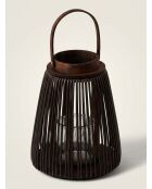 Lanterne hopia noir - H. 31cm