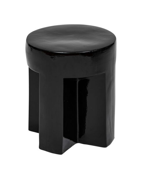 Table café totem Kriz noire - 41x34x34 cm