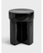 Table café totem Kriz noire - 41x34x34 cm