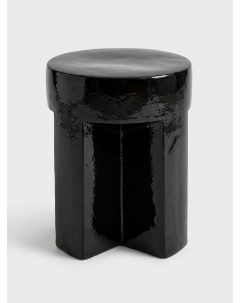 Table café totem Kriz noire - 41x34x34 cm