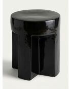 Table café totem Kriz noire - 41x34x34 cm