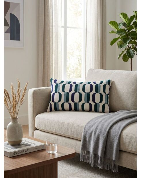 Coussin Brod Hary bleu - 30x50cm