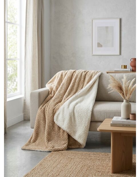 Plaid Lyno beige in lino - 130x170cm