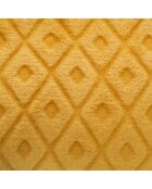 Plaid giallo in flanella diamantata - 180x230cm