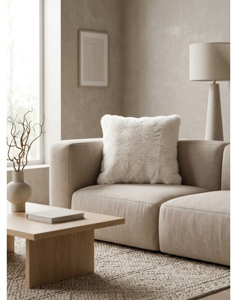 Coussin Zephy blanc - 45x45cm