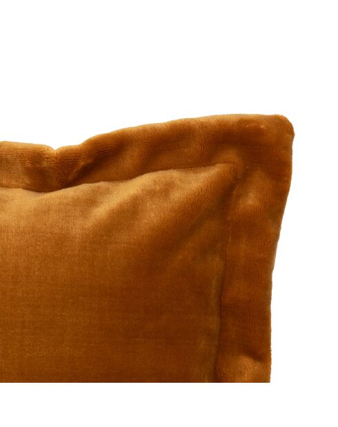 Coussin flanelle Cuddly moutarde - 53x53cm