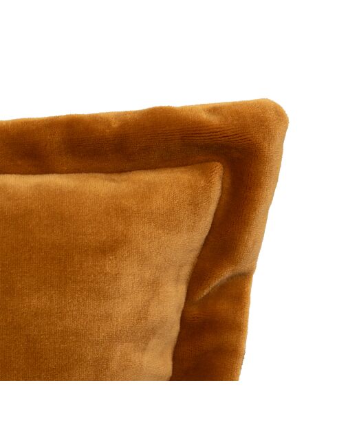 Coussin flanelle  Cuddly moutarde - 38x58cm