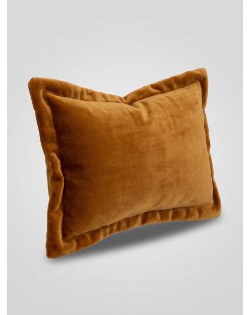 Coussin flanelle  Cuddly moutarde - 38x58cm