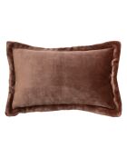 Coussin flanelle  Cuddly marron - 38x58cm