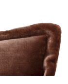Coussin flanelle  Cuddly marron - 38x58cm