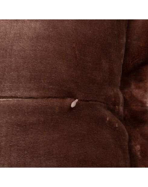 Coussin flanelle  Cuddly marron - 38x58cm