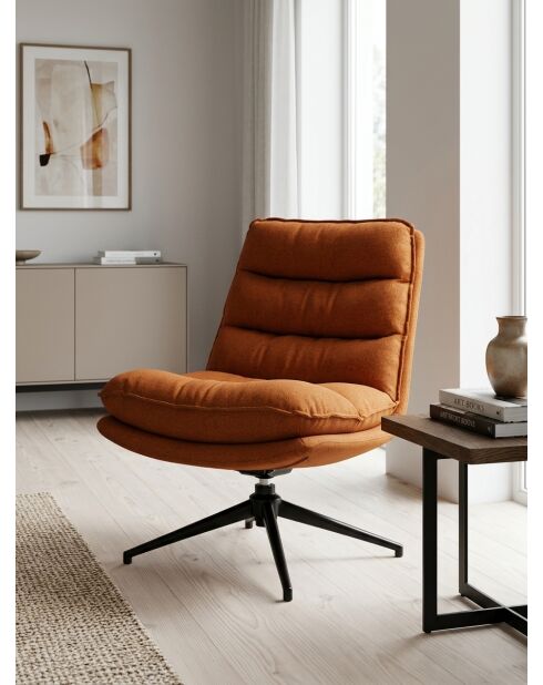 Silla giratoria Harper ámbar/negro