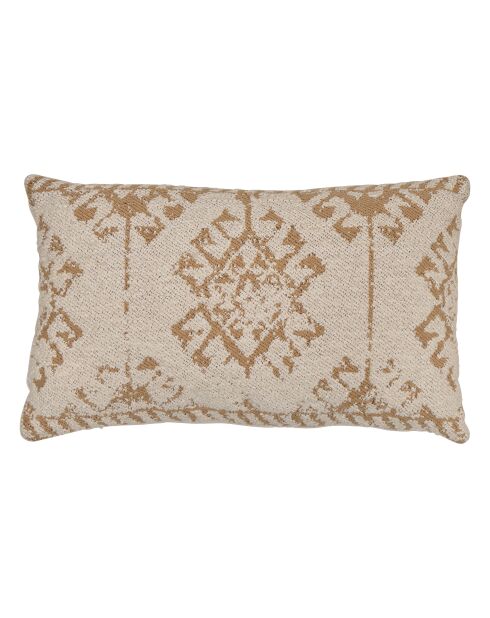 Coussin en coton Ozel ivoire - 30x50cm