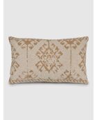 Coussin en coton Ozel ivoire - 30x50cm
