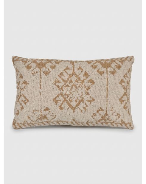 Coussin en coton Ozel ivoire - 30x50cm