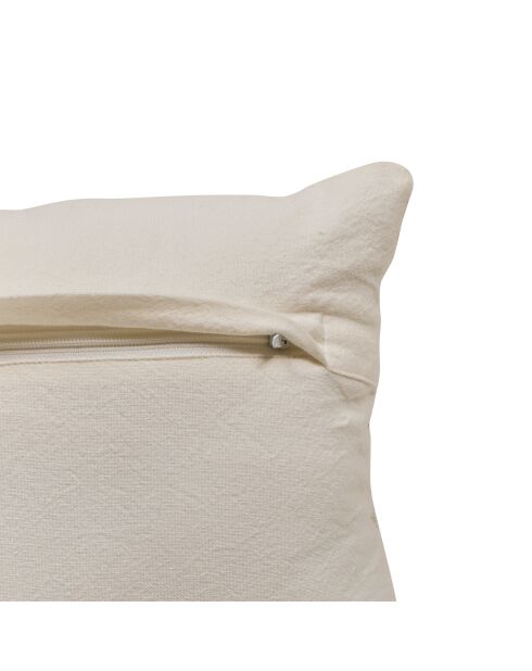 Coussin en coton Ozel ivoire - 30x50cm