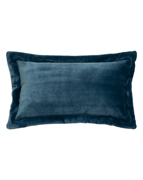 Coussin flanelle  Cuddly bleu egéen - 38x58cm