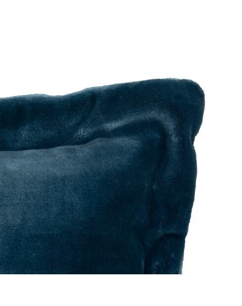 Coussin flanelle  Cuddly bleu egéen - 38x58cm