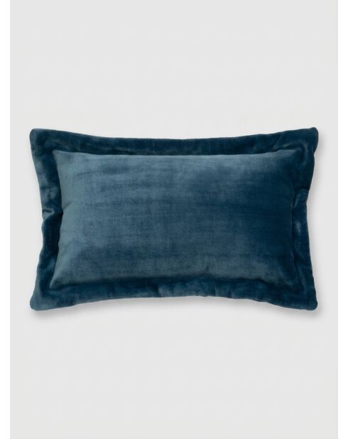 Coussin flanelle  Cuddly bleu egéen - 38x58cm
