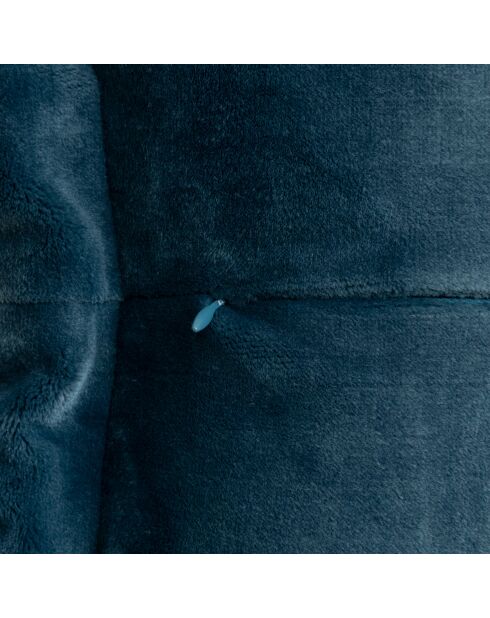 Coussin flanelle  Cuddly bleu egéen - 38x58cm