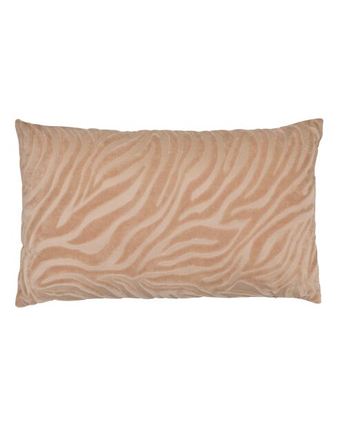 Coussin en velours Tigris beige lin - 30x50cm