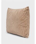 Coussin en velours Tigris beige lin - 30x50cm