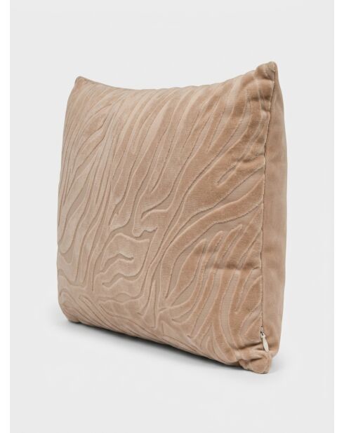 Coussin en velours Tigris beige lin - 30x50cm