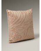 Coussin en velours Tigris beige lin - 30x50cm