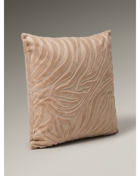 Coussin en velours Tigris beige lin - 30x50cm