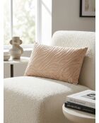 Coussin en velours Tigris beige lin - 30x50cm