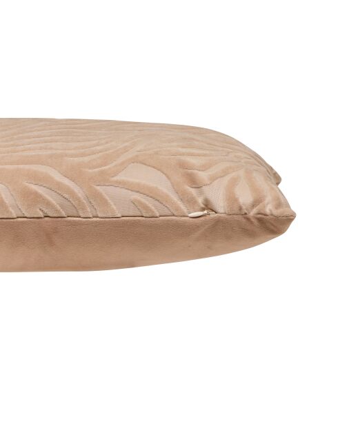Coussin en velours Tigris beige lin - 30x50cm
