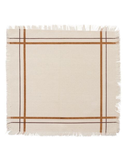 Serviette imprimé Ray beige - 40x40x2cm