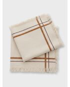 Serviette imprimé Ray beige - 40x40x2cm