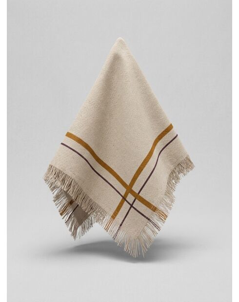 Serviette imprimé Ray beige - 40x40x2cm