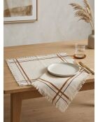 Serviette imprimé Ray beige - 40x40x2cm