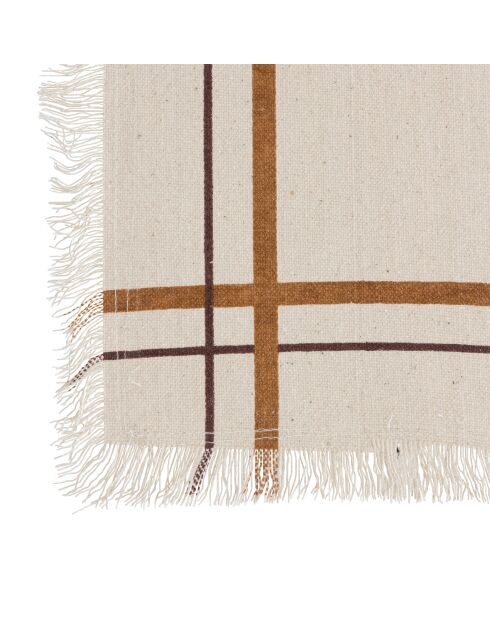 Serviette imprimé Ray beige - 40x40x2cm
