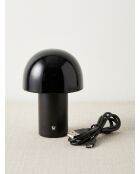 Lampe fantaisie zola noir - H. 36cm