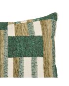 Coussin Jacquard en chenille Calix vert kaki - 30x50cm