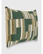 Coussin Jacquard en chenille Calix vert kaki - 30x50cm