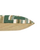 Coussin Jacquard en chenille Calix vert kaki - 30x50cm