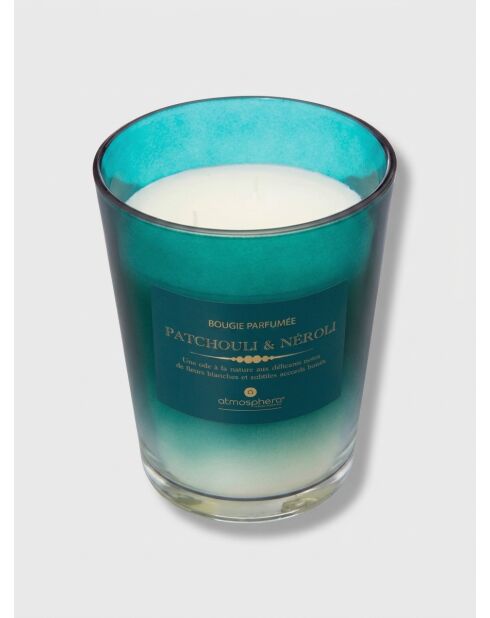 Bougie parfumée en verre bleu canard - 855g
