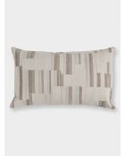 Calix Jacquard-Chenille-Kissen aus Leinen, 30 x 50 cm, Beige