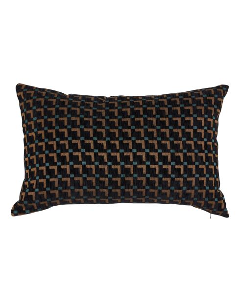 Coussin Jacquard noir - 38x58cm